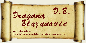 Dragana Blažanović vizit kartica